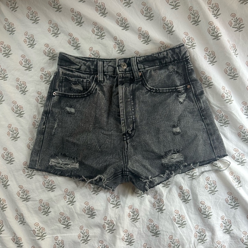 Women's Black Denim Shorts